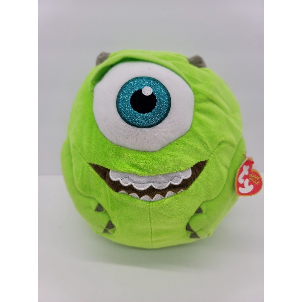 Ty Beanie Ballz Disney Pixar Monsters U MIKE WOZOWSKI 8" Plush Stuffed Toy